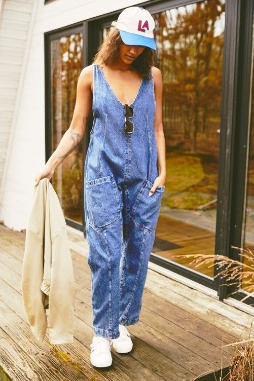 High Roller Jumpsuit - Sapphire Blue