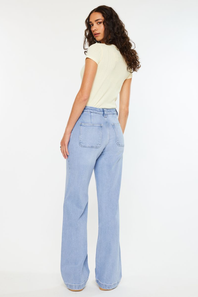 High Rise Wide Leg Jeans (KanCan)
