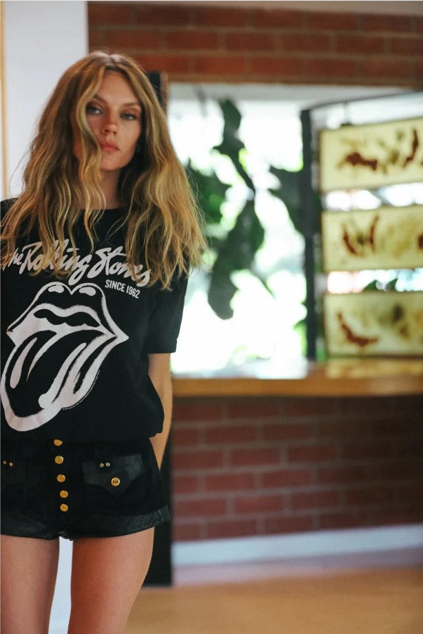 Rolling Stones Black Raglan Tee