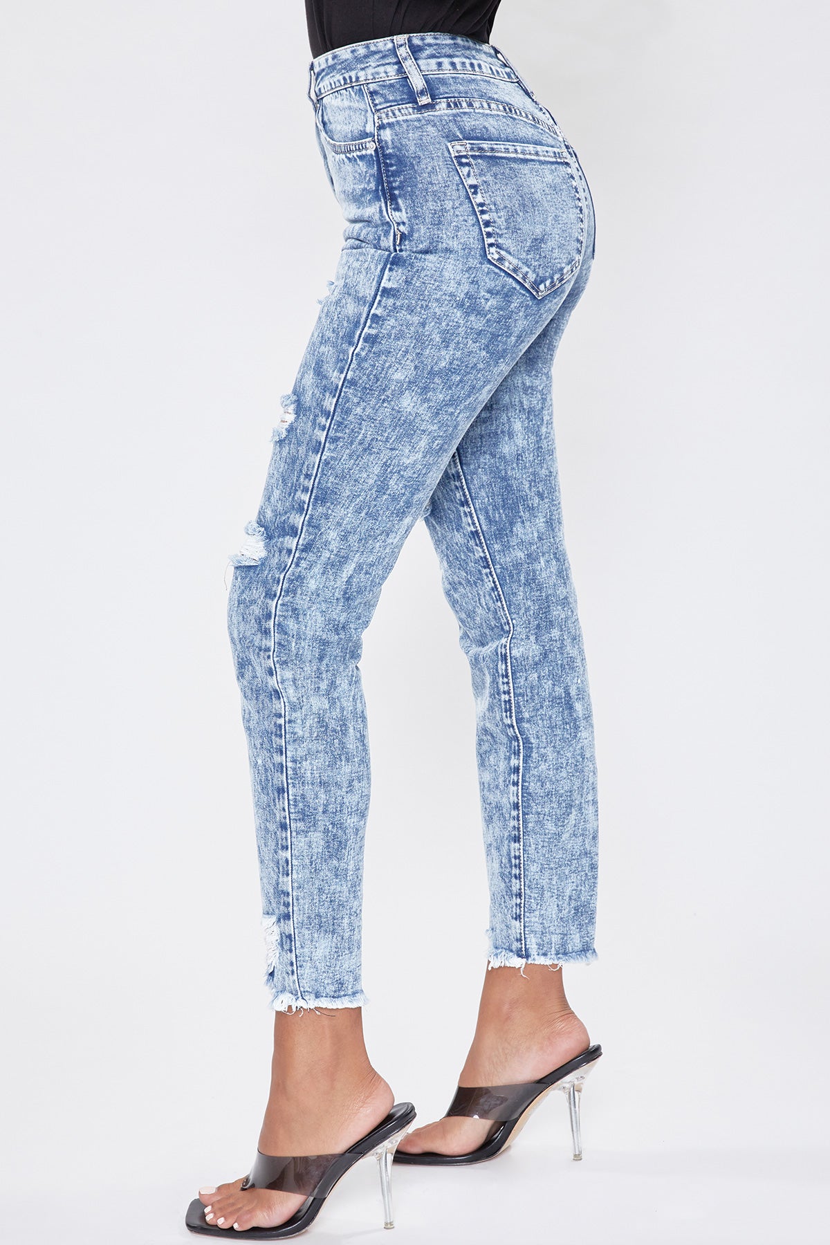 Dream High Rise Frayed Ankle YMI