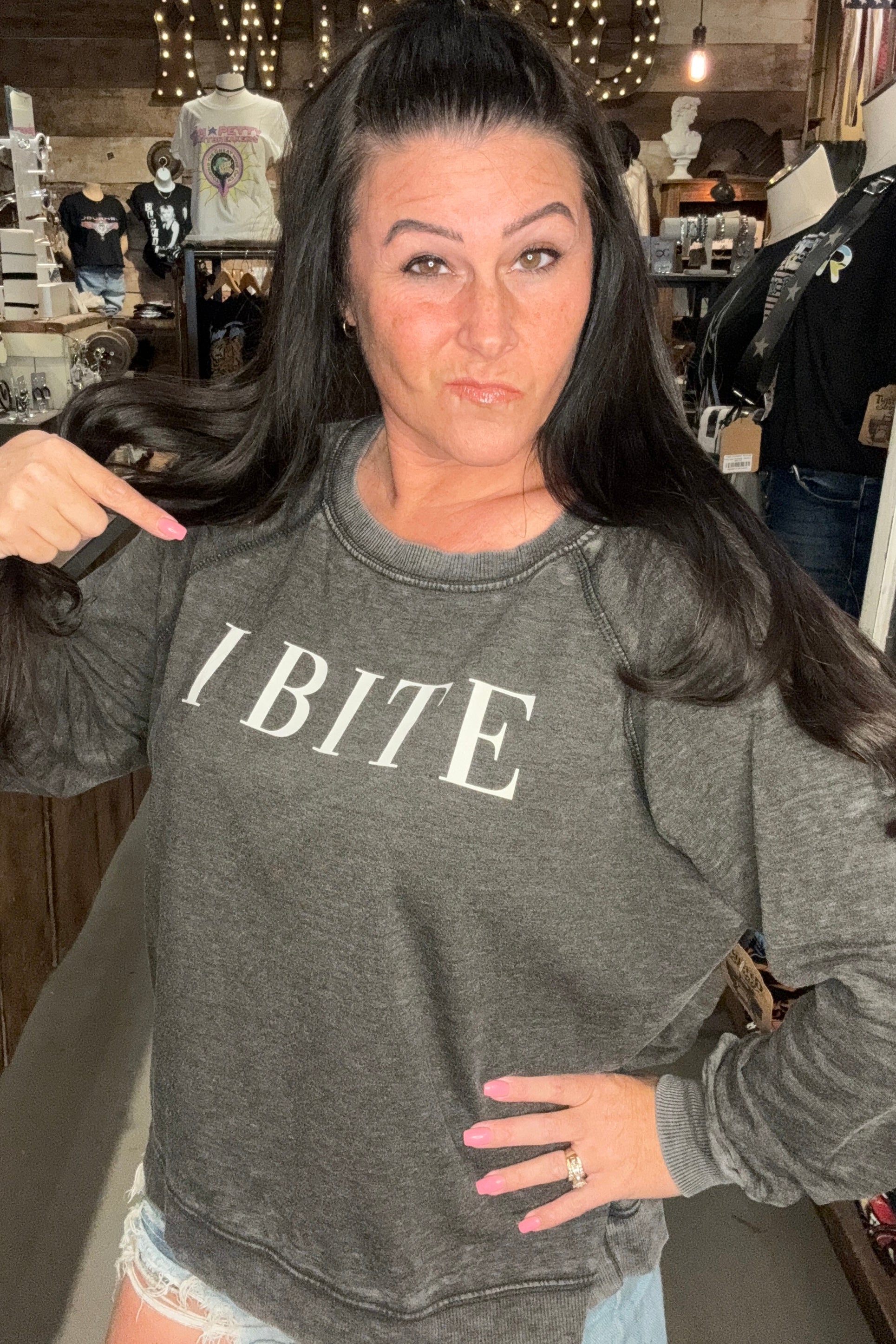 I Bite sweatshirt
