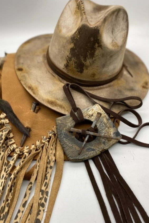 Distressed Fedora Hat