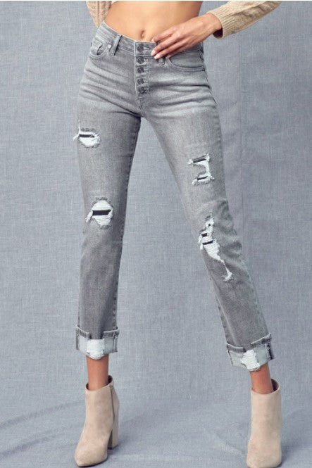 KanCan High Rise Slim Straight