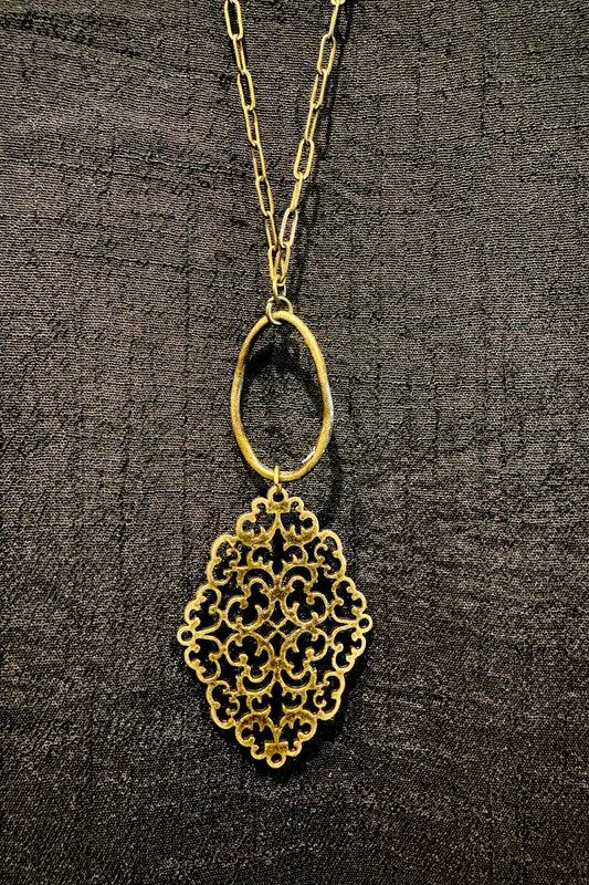 brass necklace