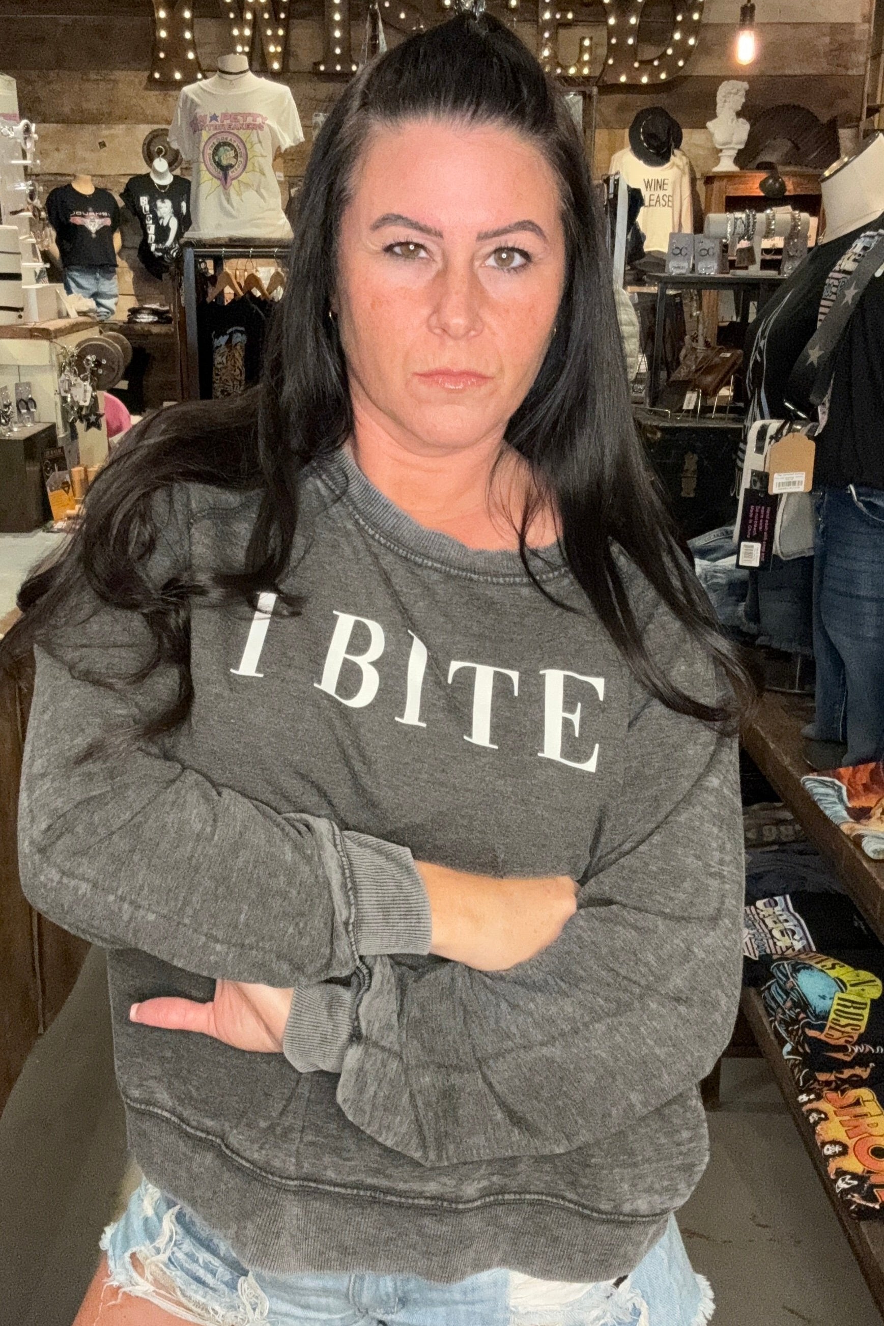 I Bite Sweatshirt