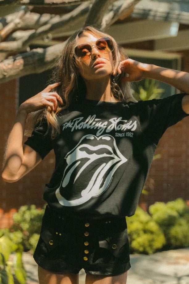 Rolling Stones Black Raglan Tee