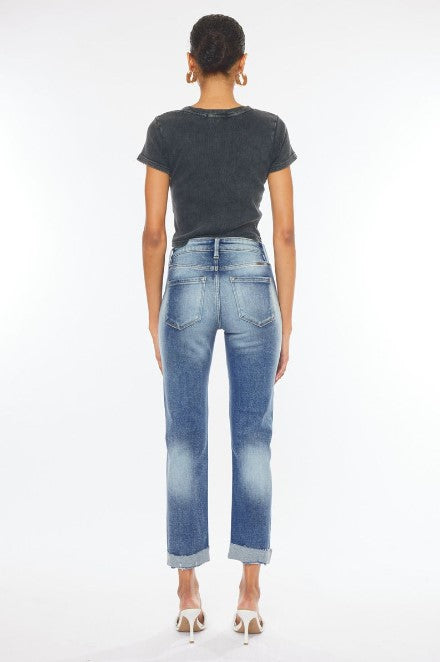 High Rise Slim Straight Jeans