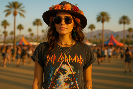 How to Rock an 80's Band Tee at Coachella
