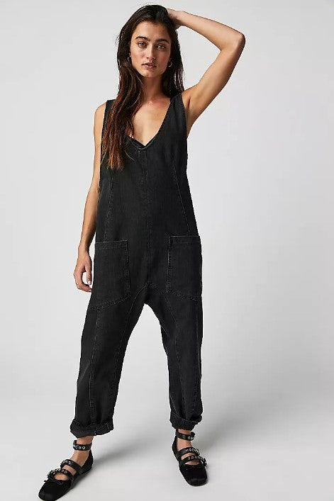 High Roller Jumpsuit - Mineral Black