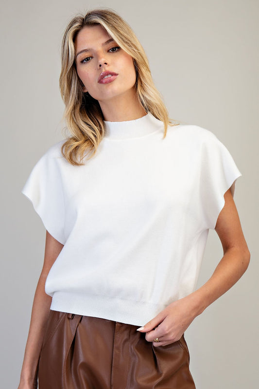 Mock Neck Knit Top