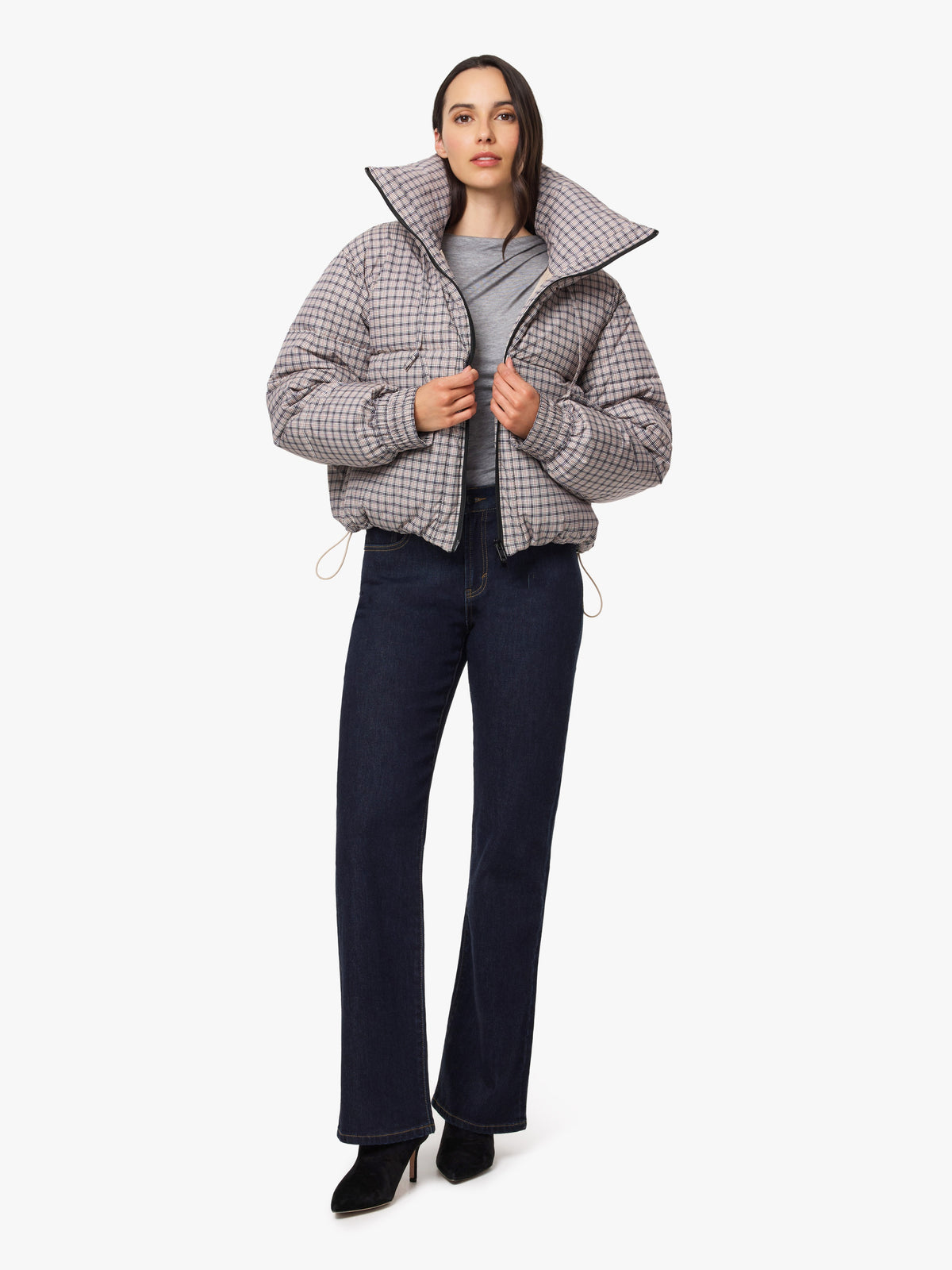 Plaid Puffer Jacket