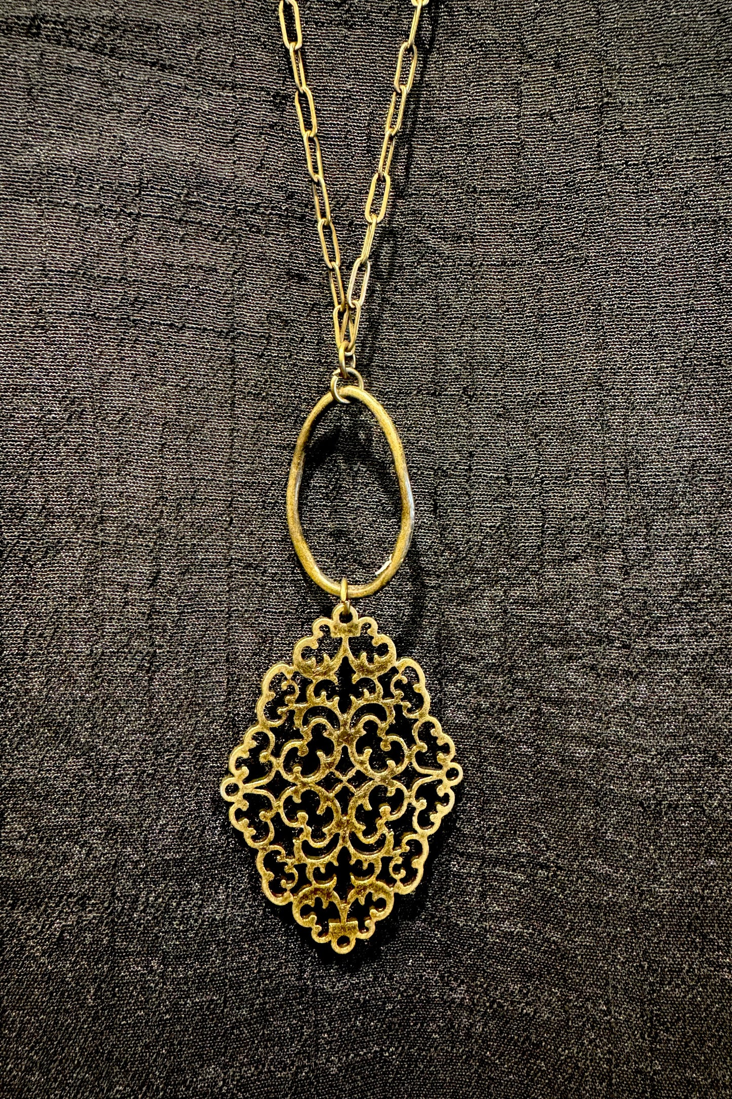 brass necklace