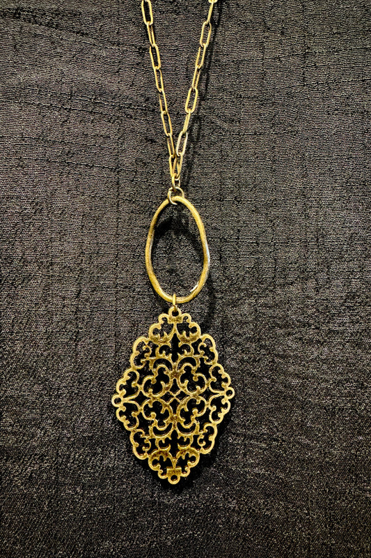 brass necklace