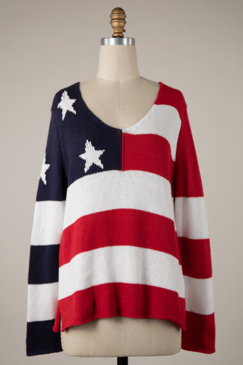 US Flag Pullover