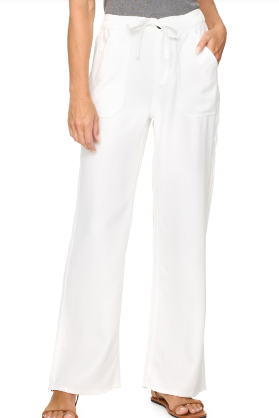 Bluffton Wide Let Pant - White