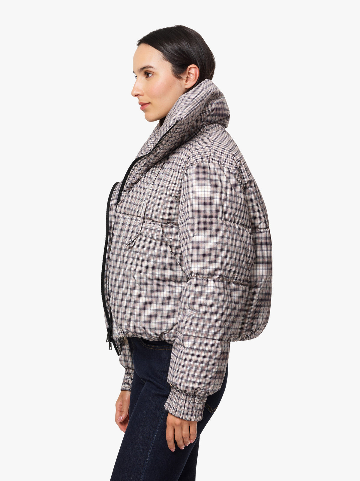 Plaid Puffer Jacket