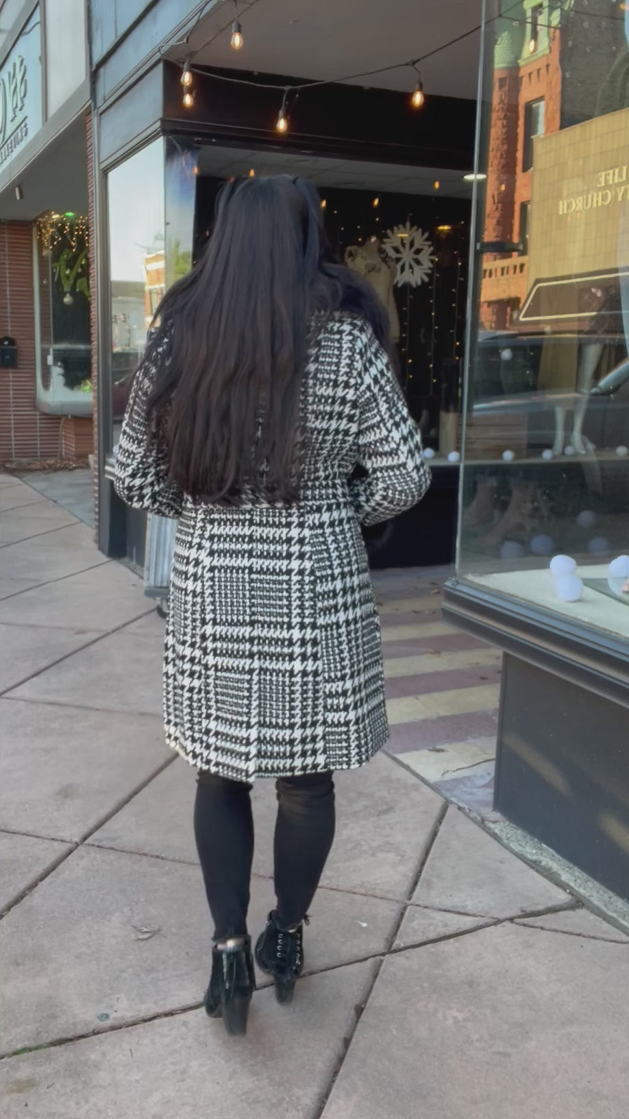 Houndstooth Tweed Coat – The Twisted String